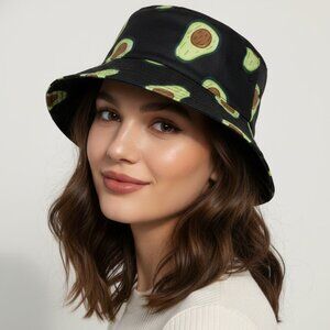 Avocado Print Unisex Bucket Hat One Size